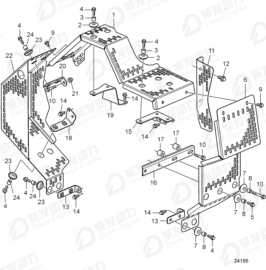 VOLVO Protecting screen 3889862 Drawing